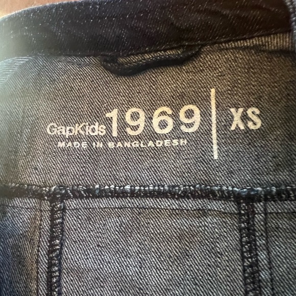 Gap Kids 1969 Dark Denim Peplum Jean Jacket - Picture 2 of 2